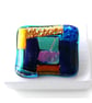 Patchwork  Brooch 108 Dichroic Fused Glass Handmade 