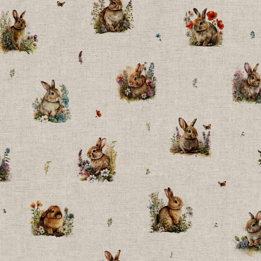 Bunny Bunny OVAL Tablecloth 200 x 135cm   and 8 Napkins