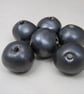 6 Medium Metallic Glazed Clay Beads - Image 2