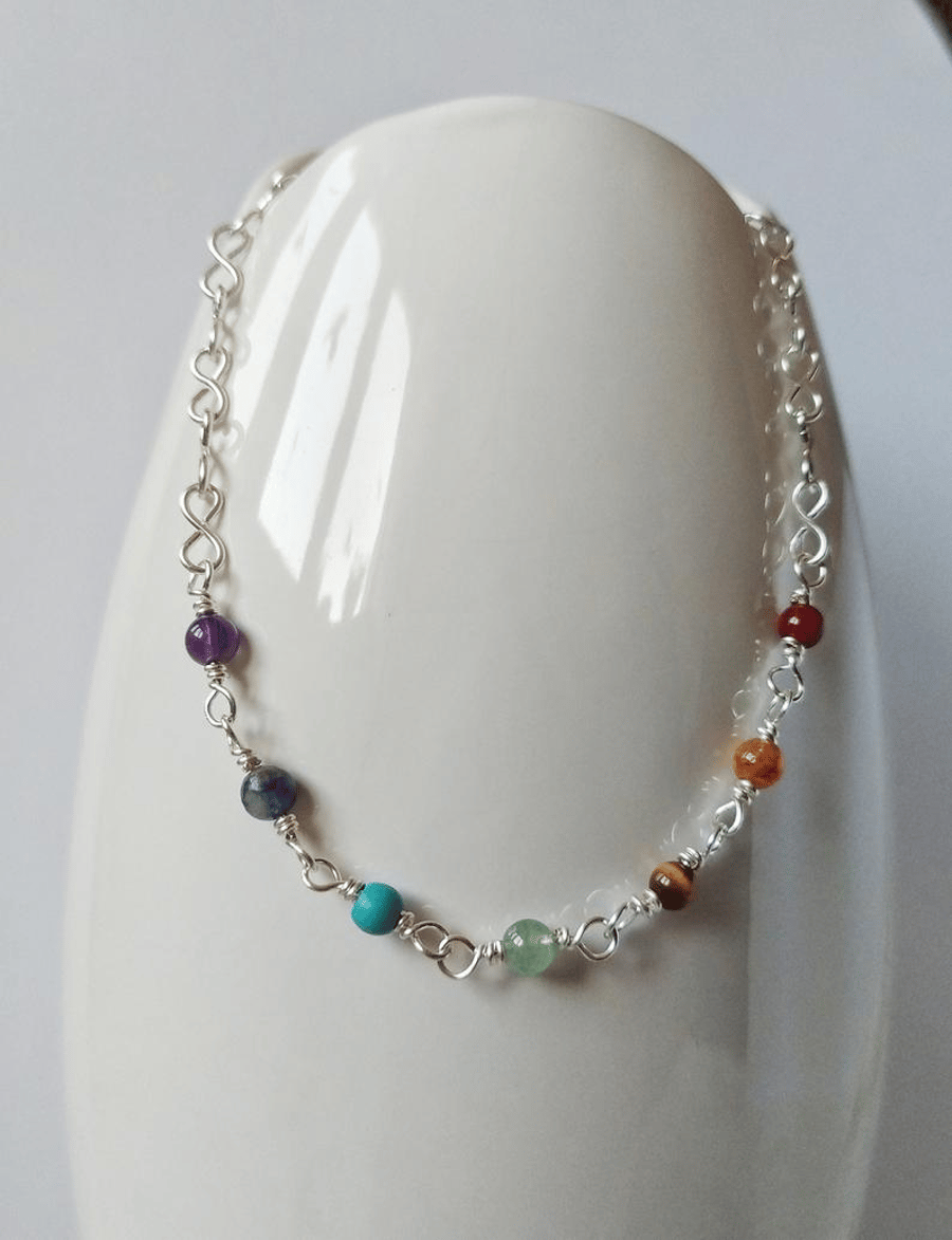 Chakra Bead Chain Bracelet