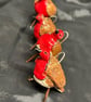 Robin cute hanging Tree decorations Ceramic and wood. - Image 4