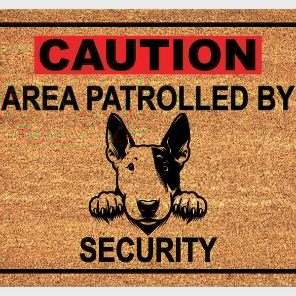 Bull Terrier Security Door Mat - Bull Terrier Dog Doormat - 3 Sizes