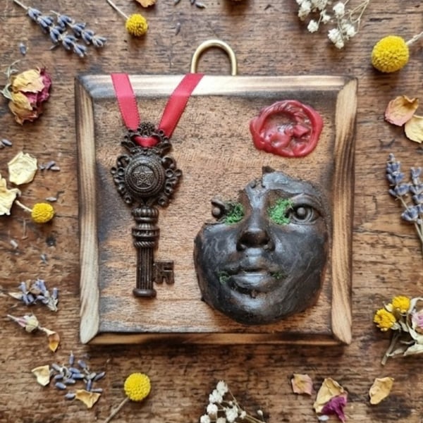 Threshold Guardian plaque-handcrafted spirit talisman