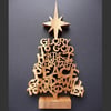Wooden Christmas Tree- Glory to God 