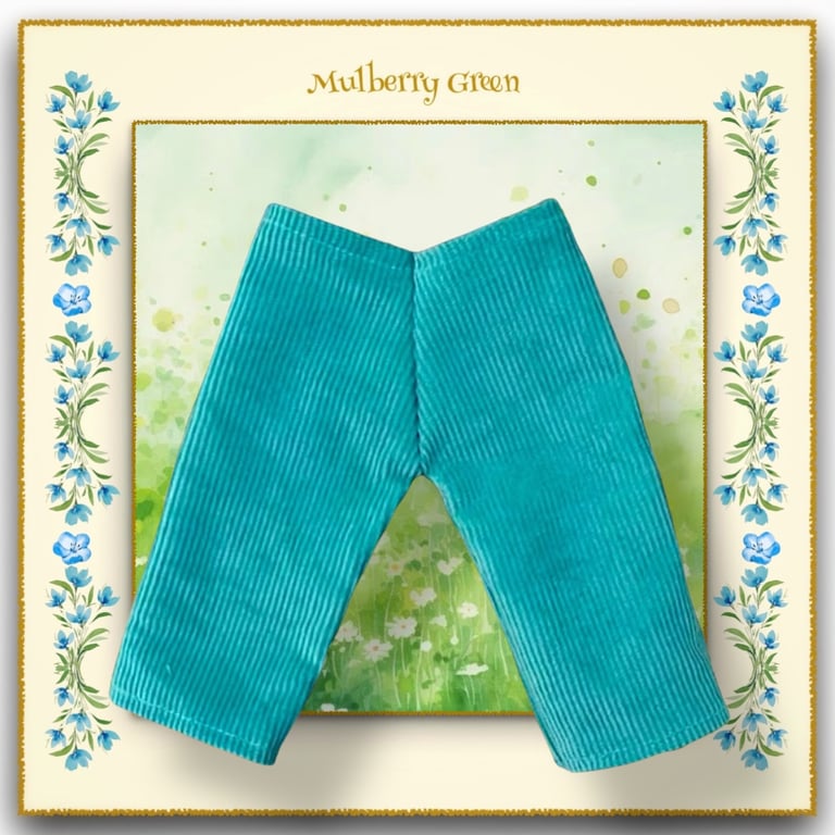 Turquoise Corduroy Trousers