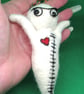 Needle Felted Gothic Ghost, Scarecrow & Voodoo Keychain Bag Charm - Image 7