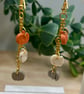Pumpkin Drop Earrings, Silver or Gold, Handmade Polymer Clay - Image 4