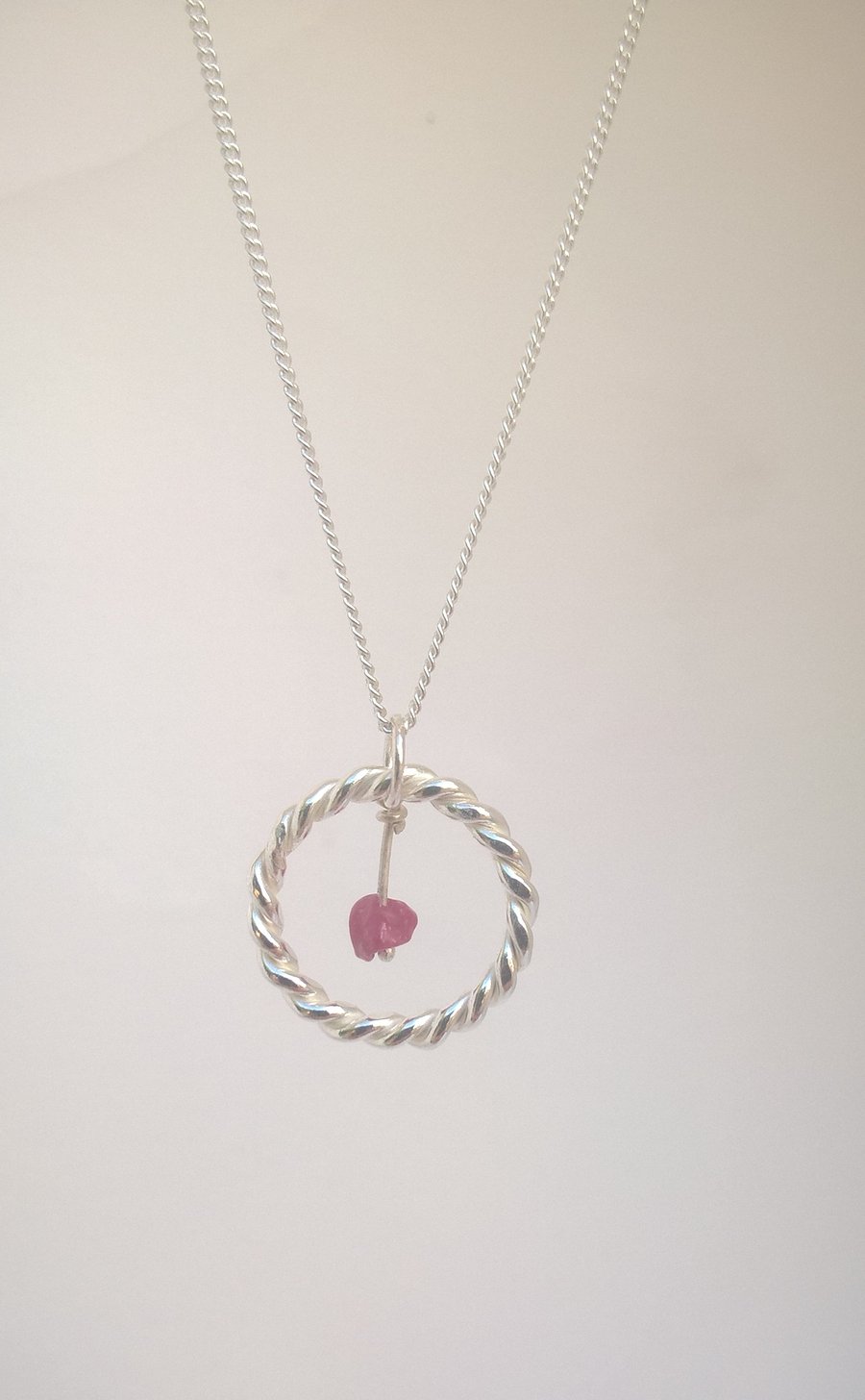 Silver & Ruby Necklace