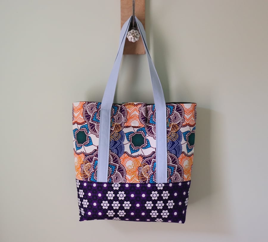African Fabric Tote Bag. Sale.