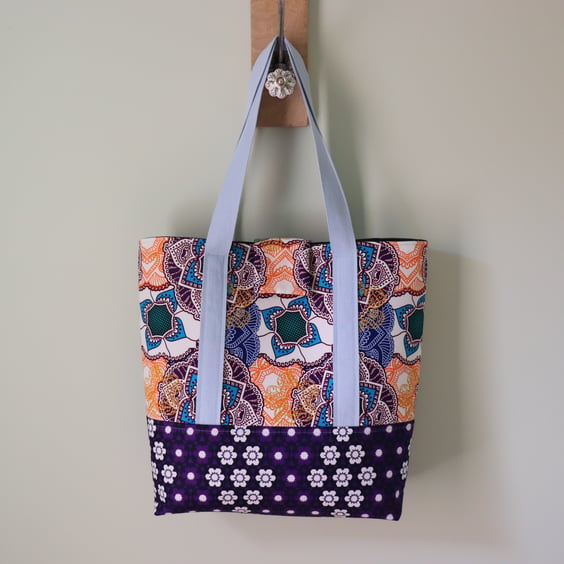 African Fabric Tote Bag. Sale.