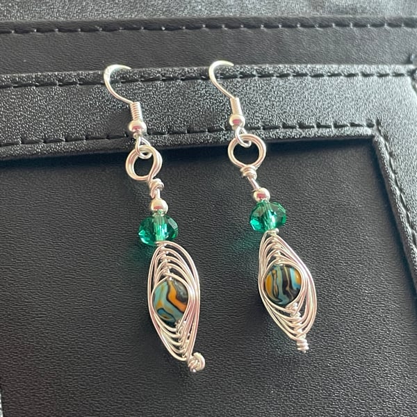 Blue Malachite Earrings