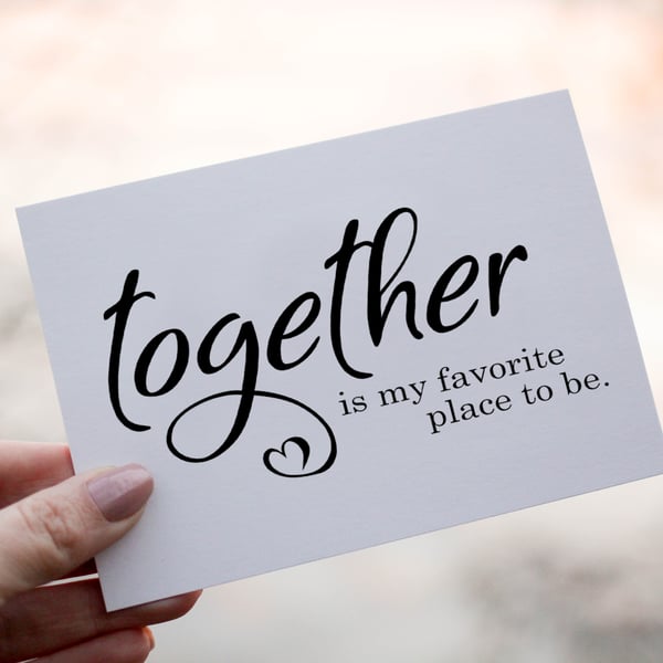 Together Is My Favorite Place To Be Birthday Card, Special Friend Birthday Card,