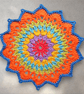set of 2 colourful crochet mandala doilies - Image 3