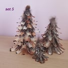 Christmas feather decorations Set 5
