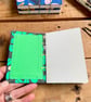 Hand Bound A7 Watercolour Sketchbook with Coptic Stitch Exposed Spine. - Image 2