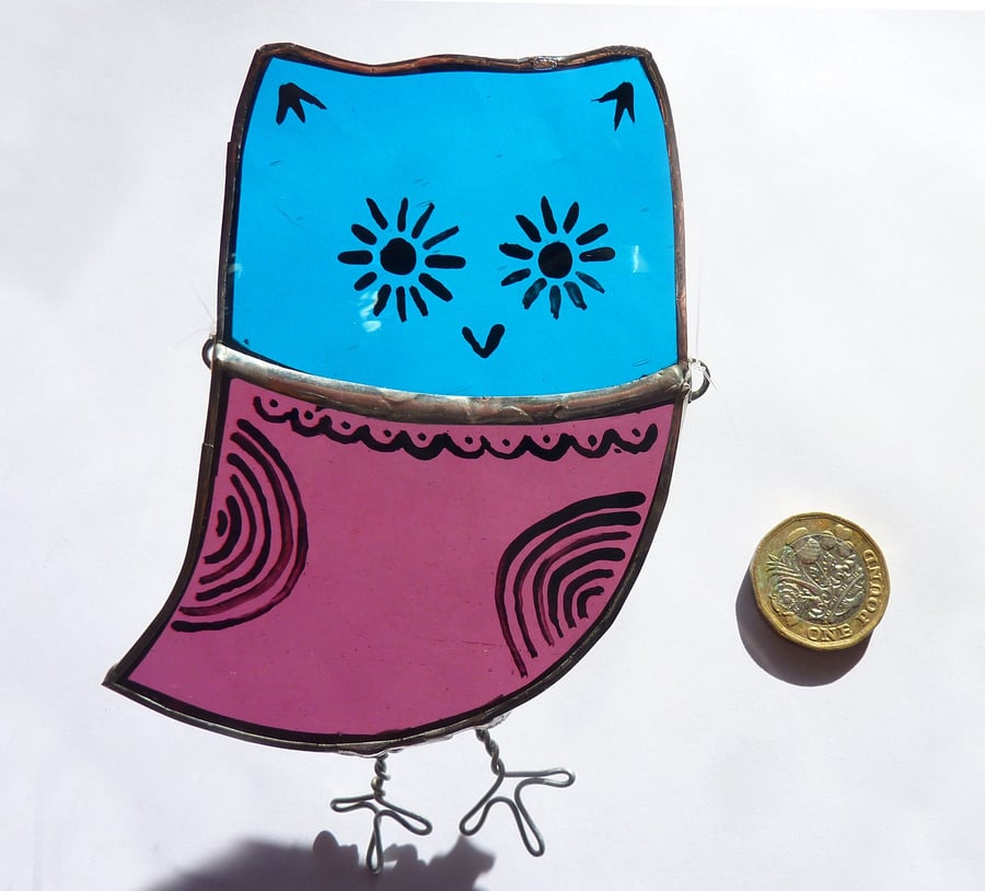 Owl Suncatcher - Stained Glass Owl