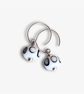 Blue and Green Patterned Glass Earrings