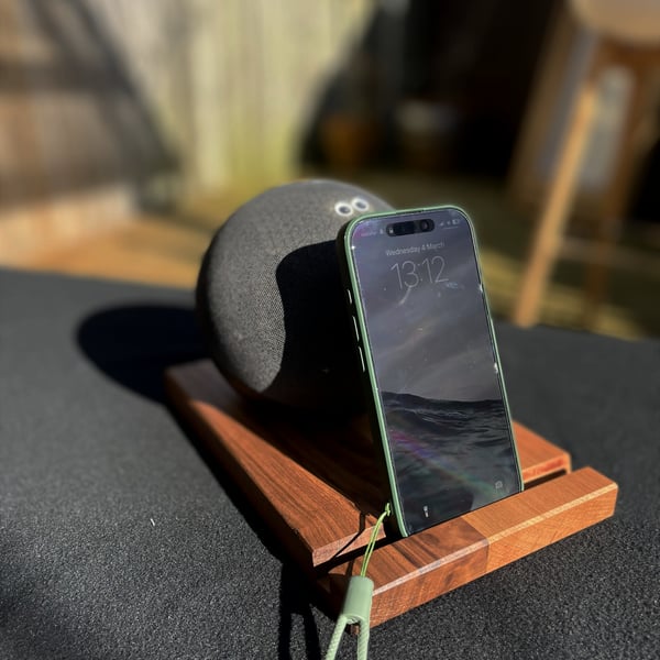 Amazon Echo Stand – Walnut & Cherry Speaker & Phone Stand – No.3