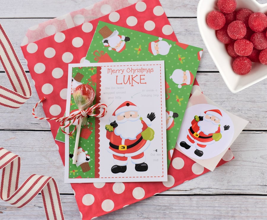 Personalised Christmas Lollipop Note