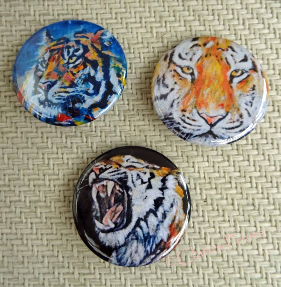 Tiger Art Cat Badges Buttons Cosplay