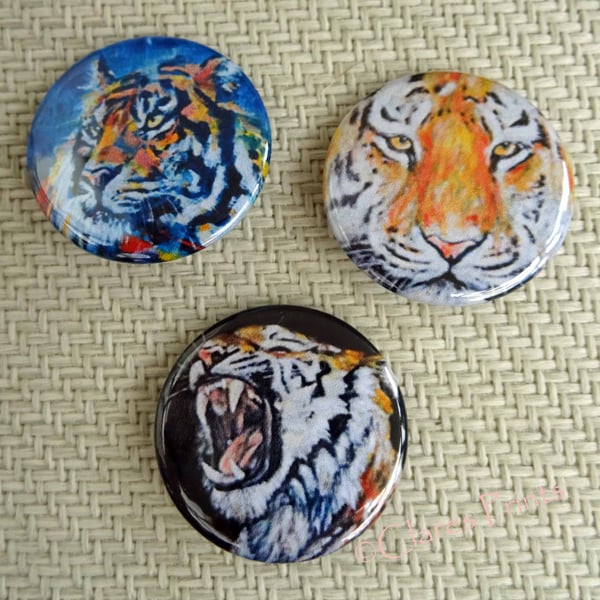 Tiger Art Cat Badges Buttons Cosplay