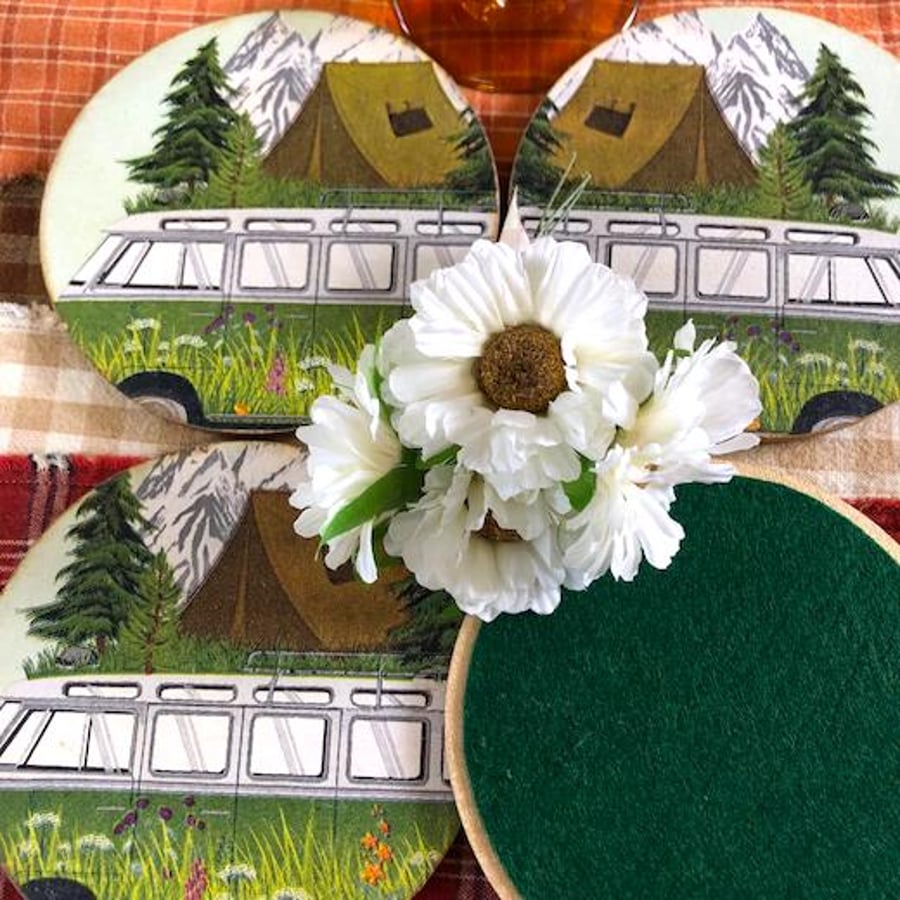 Camper Van Coaster Set of 4