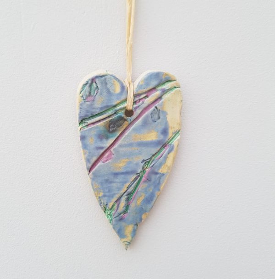 Organic Ceramic Hanging Heart