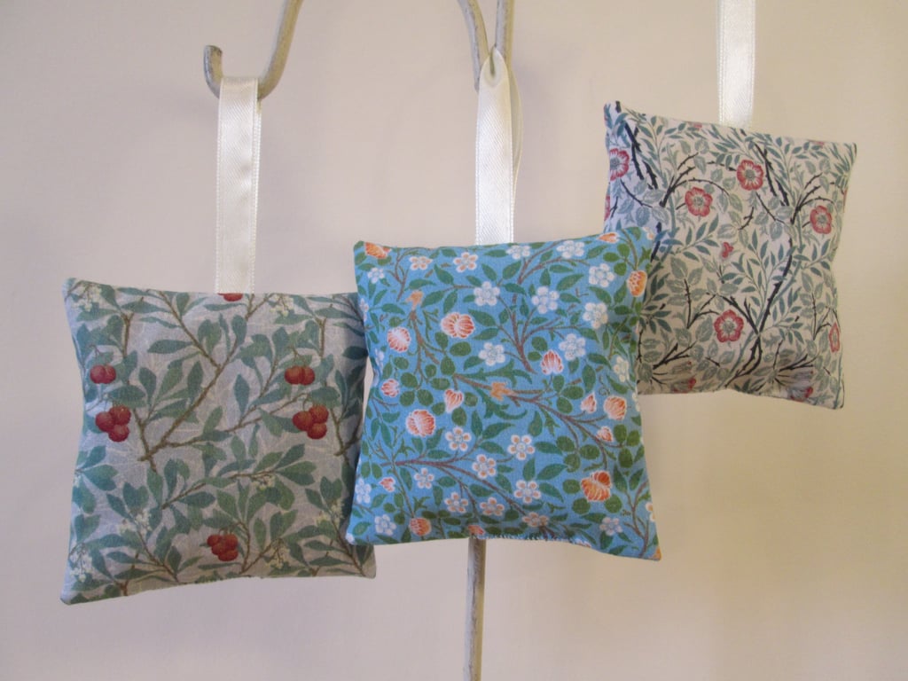 Set of three lavender bags using William Morris fabric 