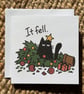 Funny Cat Christmas Card – It Fell – Alternative Xmas Card - Image 1