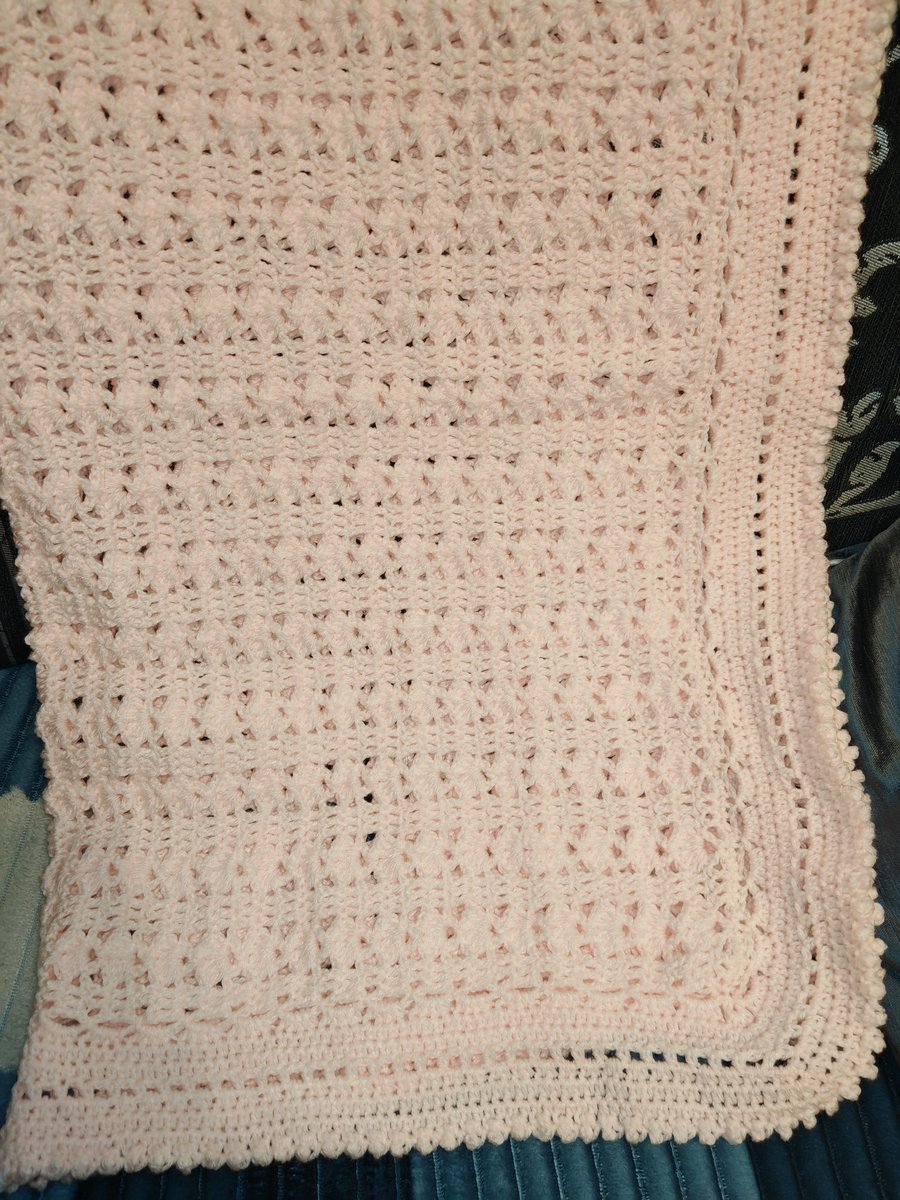 Handmade crochet Baby girl blanket 