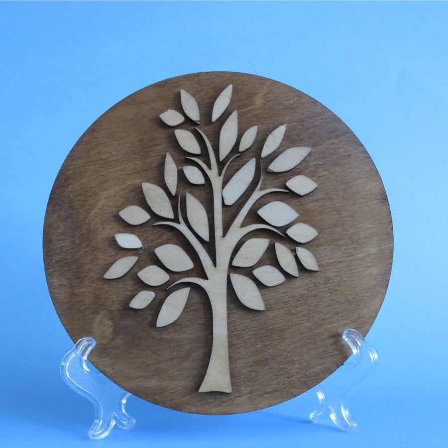 Limited Edition Laser Engraved Tree in Circle