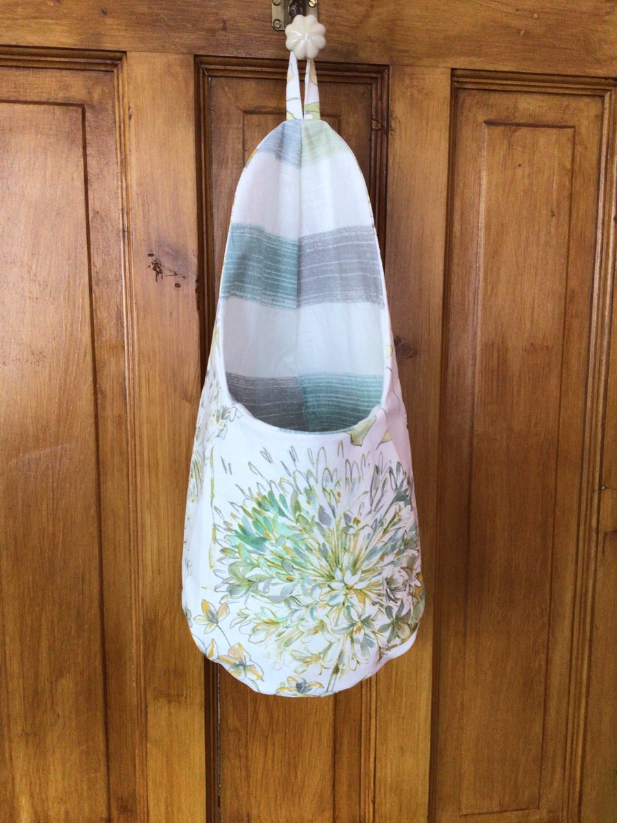 Striped and Floral Hanging Bag