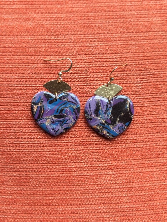 Yzma inspired large heart earrings 