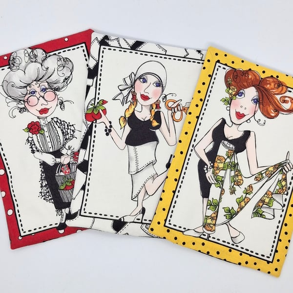 Ladies Mug Rug Coasters Set1