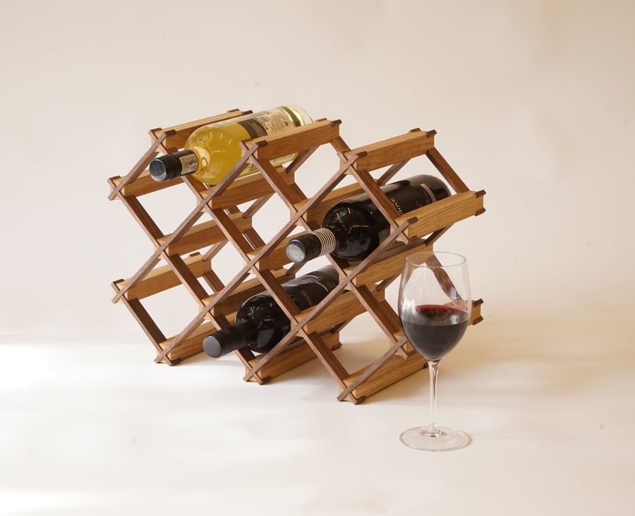 Hand Made Solid Wood Wine Rack