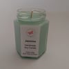 Jasmine Scented Soy Candle in Hexagonal Jar