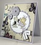 Handmade wedding anniversary card - dancing bears - Image 4