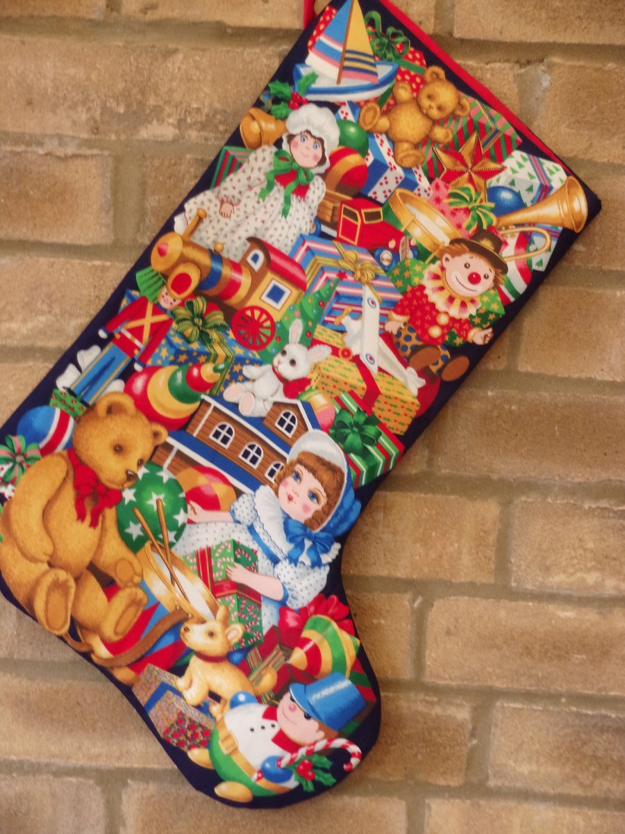 Toys and Musical Instruments Christmas Stocking 