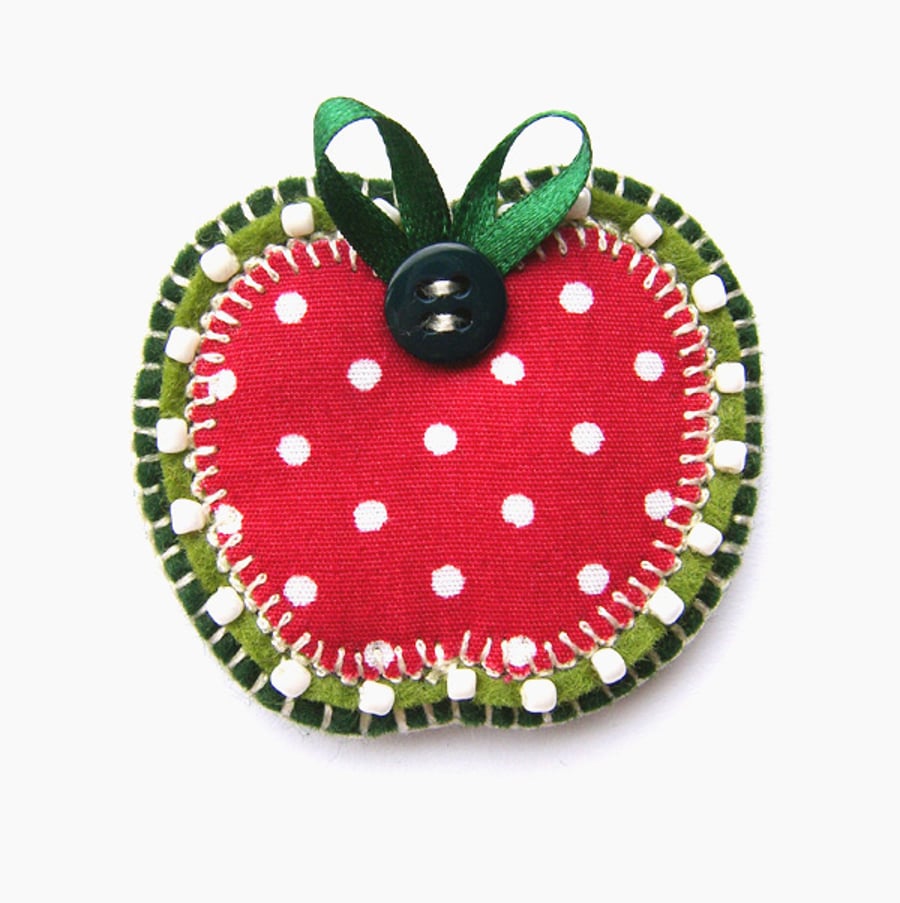 SALE! Apple Brooch Folksy