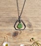 Scottish Sea Glass and Recycled Sterling Silver Necklace, Green - Image 3