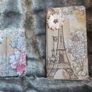 Two pack retro floral notebooks-pretty-flower decoration on front cover