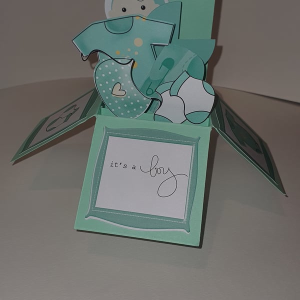 New Baby Boy Card - can be personalised