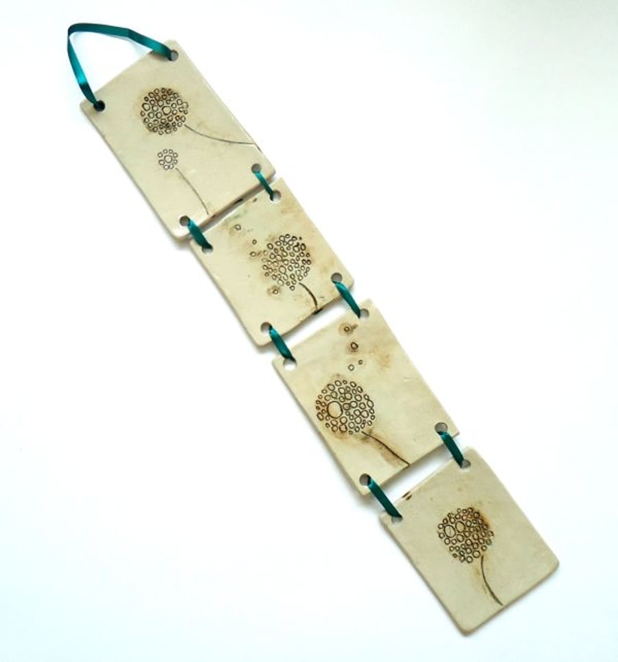 Dandelion Panelled Ceramic Wall Hanging