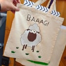 Free hand painted tote bags 