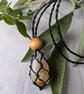 Macrame necklace with critrine point - Image 1