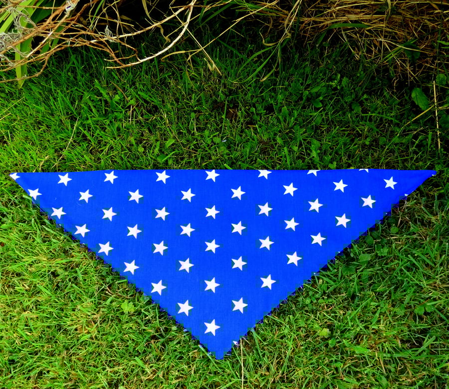 A doggy bandana, size medium.  61cm x 25.5cm.  Dog neckwear.