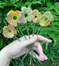 Pretty crocheted flower posy - orange mix - Image 7
