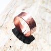 Textured Antiqued Copper Large Open Ring (UK Y - Z) - UK Free Post