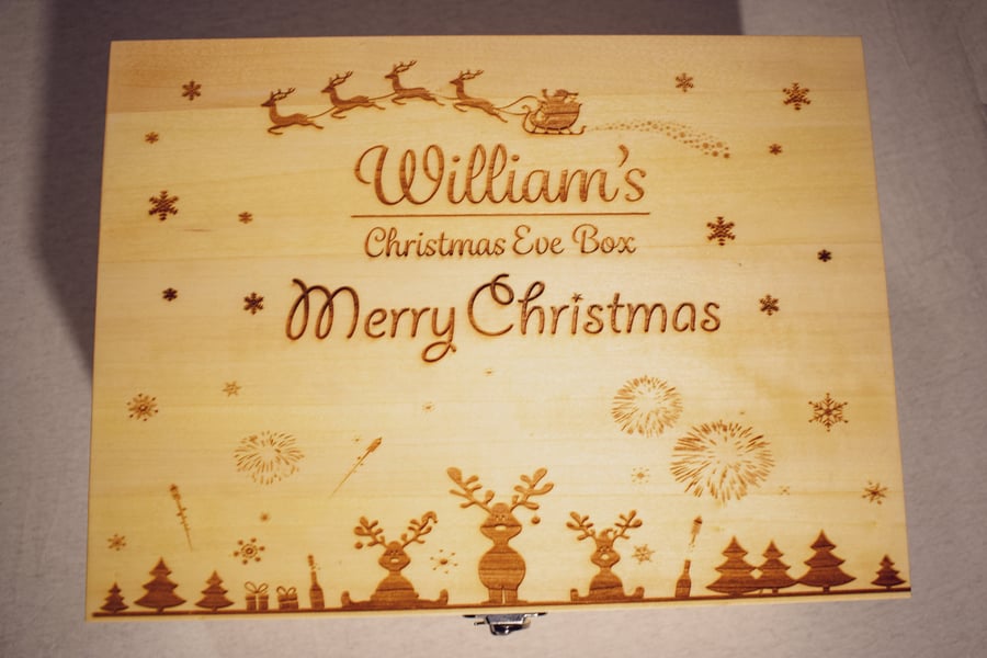 Wooden Christmas Eve Box - Personalised and Made to Order - Xmas Decorations