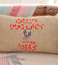 Crazy Dog Lady: Embroidered Cushion 46x30cm 